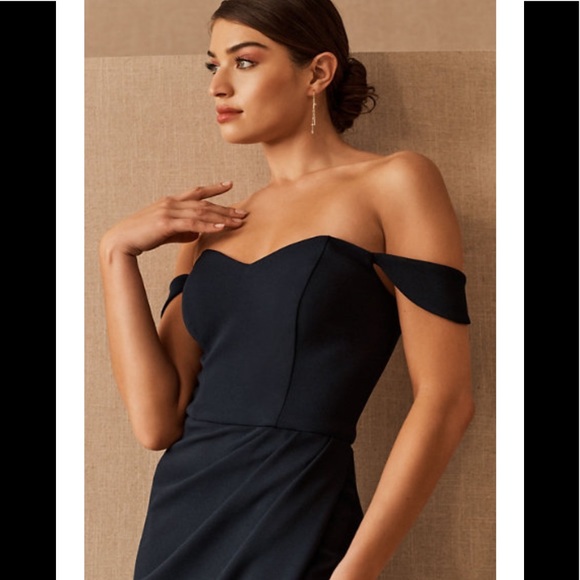 NWT BHLDN Rossi Crepe Maxi Dress, Black - Picture 3 of 11